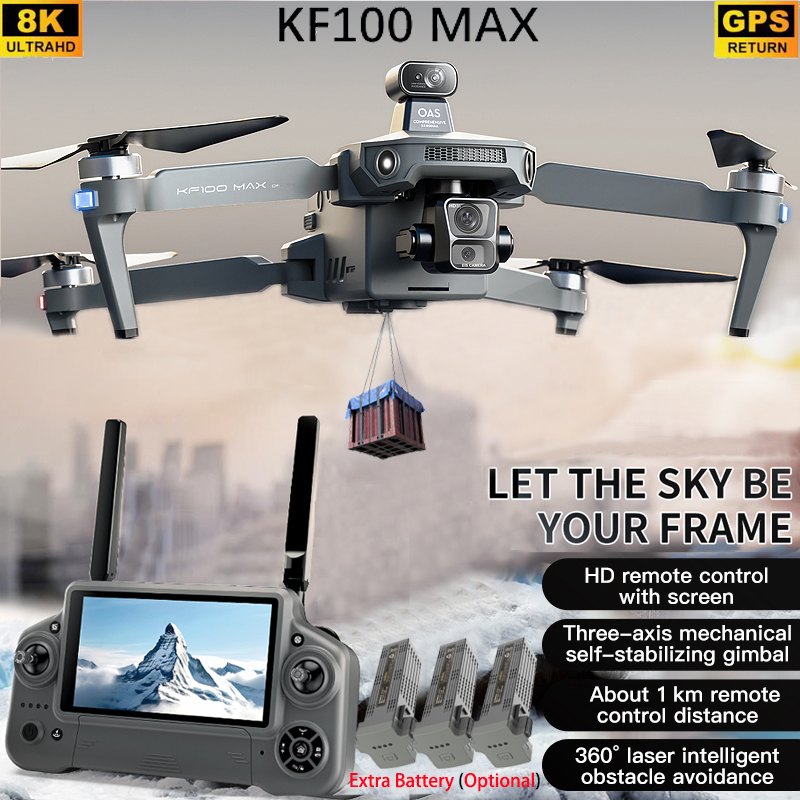Drone Camera With Gimbal - KF100 MAX GPS Drone 4K Cámara