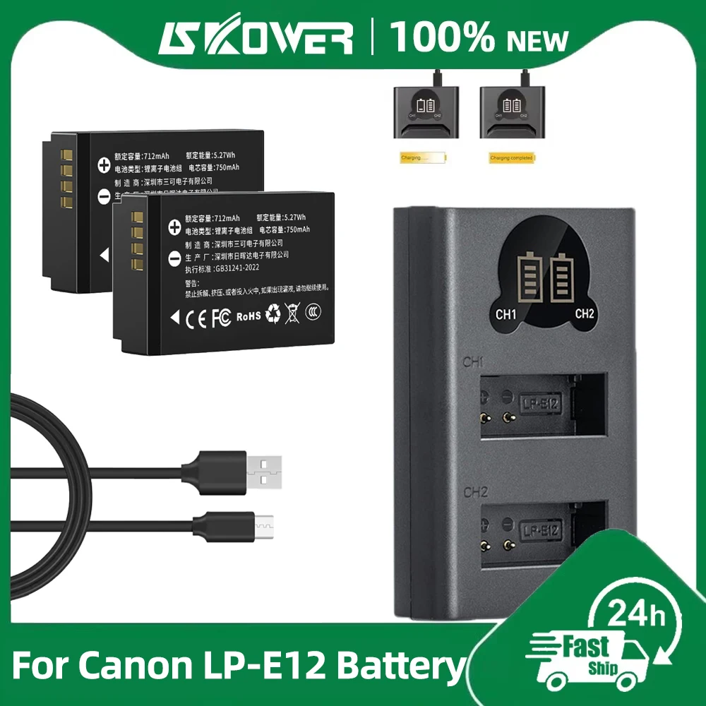 Nueva Batería LP-E12 para Cáma - Canon Camera Eos M50 Mark Ii reseña y precio