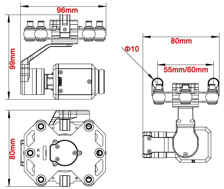 Tarot TL3T20 Gimbal de 3 Ejes  - Drone Camera Thermal reseña y precio